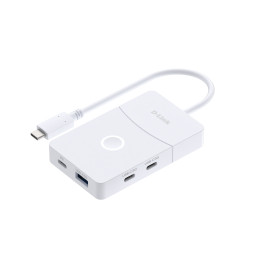 USB хъб D-Link 5-в-1 USB-C с безжичен HDMI, 2x USB-C 3.0, 1x USB-A 3.0, HDMI 2.0 4K@60Hz, PD 85W - DUP-501 - 1