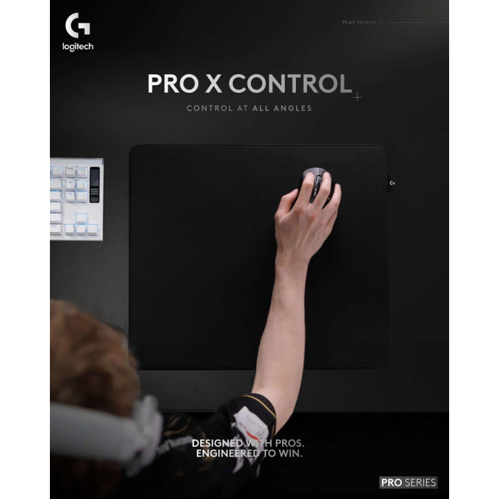 Геймърски пад Logitech Pro X Control, 400x460mm - 943-001618 - 3