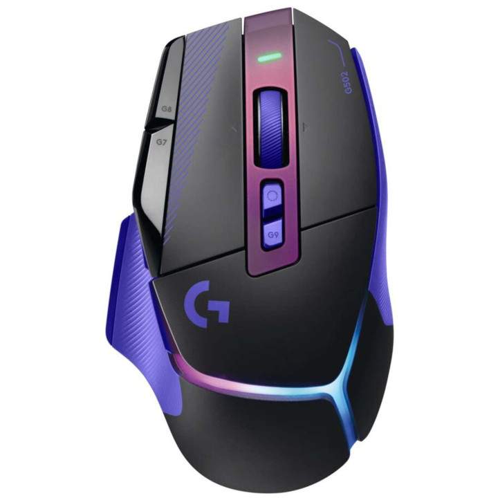 Безжична геймърска мишка Logitech G502 X Plus Lightsync RGB, 44000 dpi, Dark Lilac - 910-007810 - 1