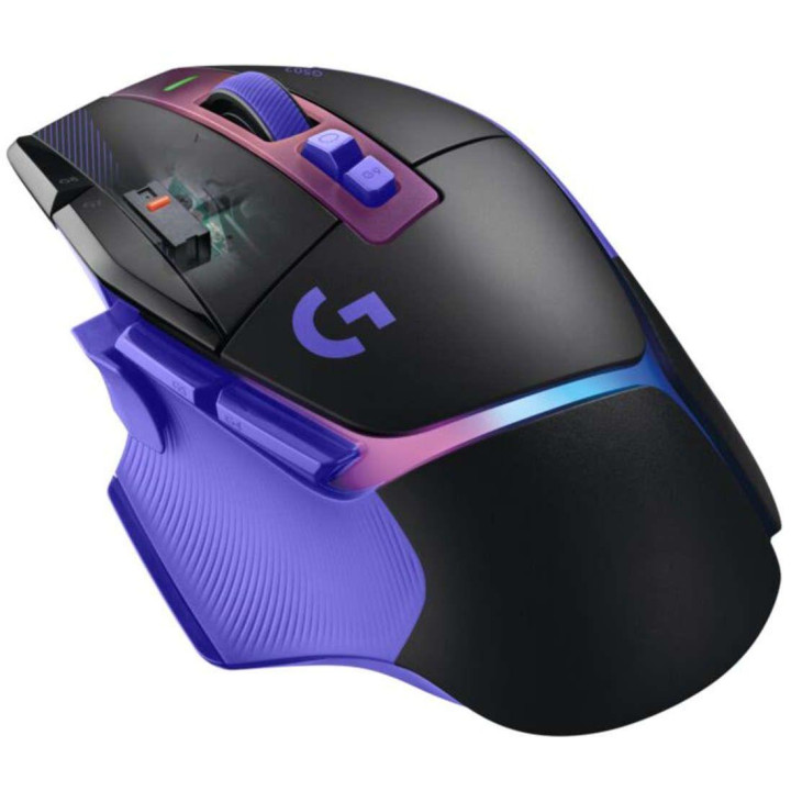 Безжична геймърска мишка Logitech G502 X Plus Lightsync RGB, 44000 dpi, Dark Lilac - 910-007810 - 2