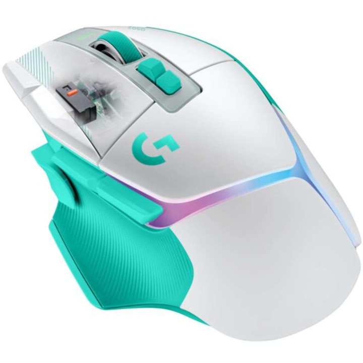 Безжична геймърска мишка Logitech G502 X Plus Lightsync RGB, 12+1 бутона, 44000 dpi, Mint - 910-007819 - 3