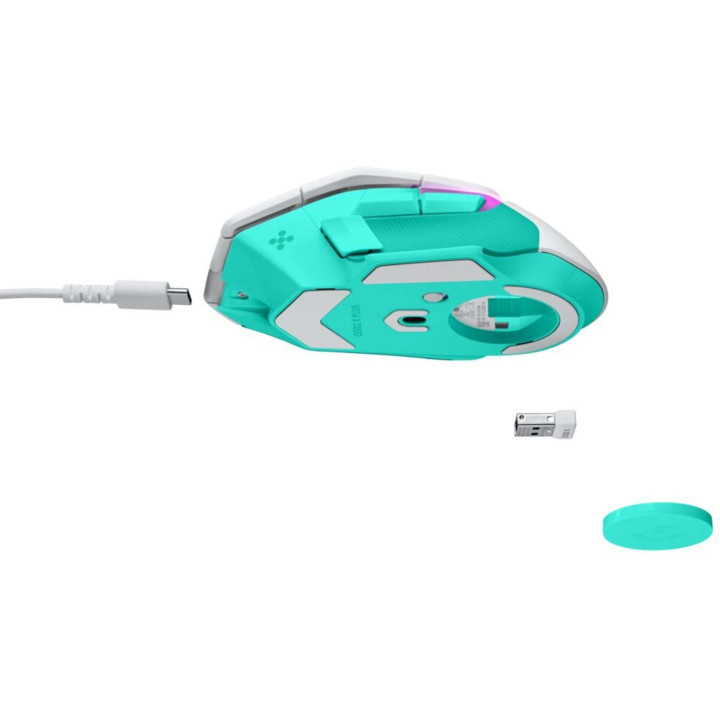 Безжична геймърска мишка Logitech G502 X Plus Lightsync RGB, 12+1 бутона, 44000 dpi, Mint - 910-007819 - 10