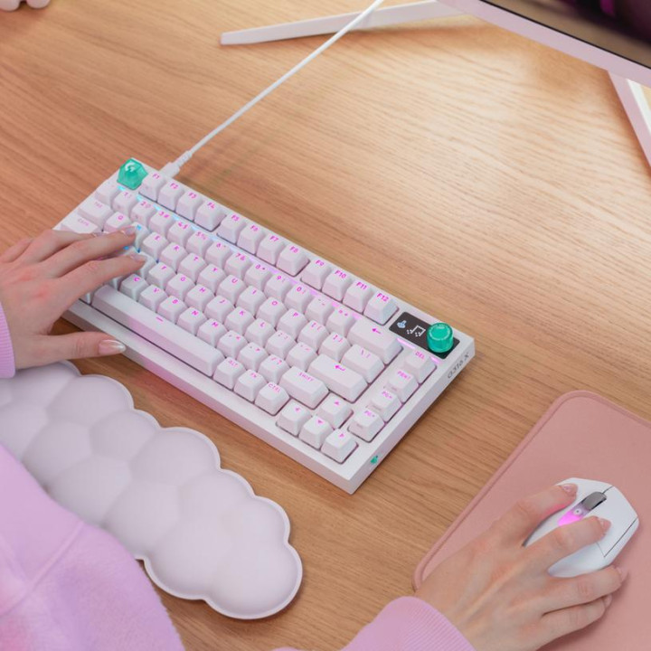 Механична геймърска клавиатура Logitech G316 X 75, Hot-Swappable Tactile Switch, RGB подсветка, Бял - 920-014319 - 2