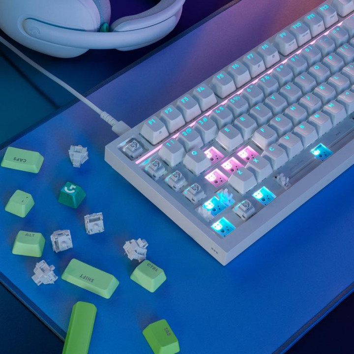 Механична геймърска клавиатура Logitech G316 X 75, Hot-Swappable Tactile Switch, RGB подсветка, Бял - 920-014319 - 4