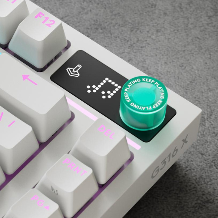 Механична геймърска клавиатура Logitech G316 X 75, Hot-Swappable Tactile Switch, RGB подсветка, Бял - 920-014319 - 6