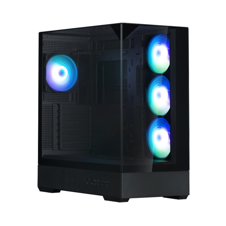 Кутия за компютър Zalman P40 Prism Plus, ATX Mid-Tower, Tempered Glass, 4x120mm ARGB вентилатора - P40 PRISM PLUS BLACK - 2