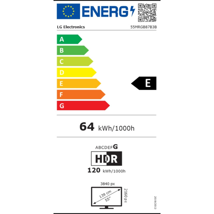 Телевизор LG 55MRGB87B3B, 55" (139.70 cm) Mini RGB evo AI Smart TV, 4K Ultra HD (3840x2160), Alpha 8 4K Gen3, 120Hz, webOS 26 Th