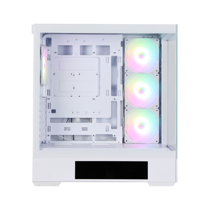 Кутия за компютър Zalman P40 DS, ATX Mid Tower, 9.1" LCD дисплей, 4x120mm ARGB вентилатора, бяла - P40 DS WHITE - 7