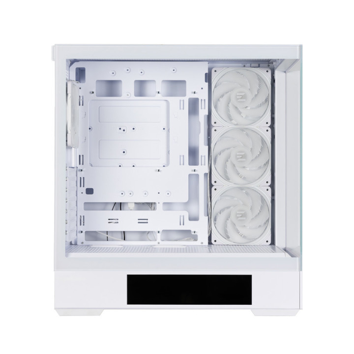 Кутия за компютър Zalman P40 DS, ATX Mid Tower, 9.1" LCD дисплей, 4x120mm ARGB вентилатора, бяла - P40 DS WHITE - 8