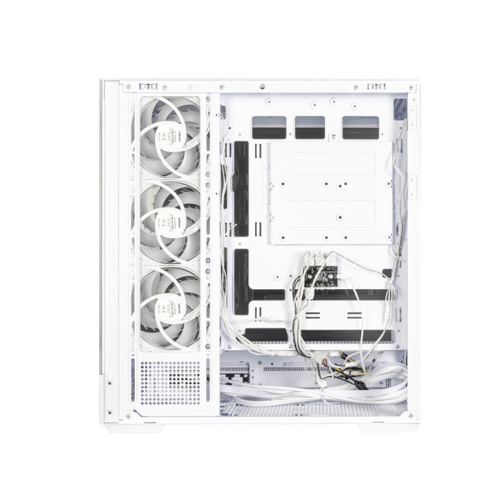 Кутия за компютър Zalman P40 DS, ATX Mid Tower, 9.1" LCD дисплей, 4x120mm ARGB вентилатора, бяла - P40 DS WHITE - 13