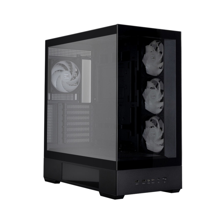 Кутия за компютър Zalman P40 DS, ATX Mid Tower, 9.1" LCD дисплей, 4x120mm ARGB вентилатори, Tempered Glass - P40 DS BLACK - 3