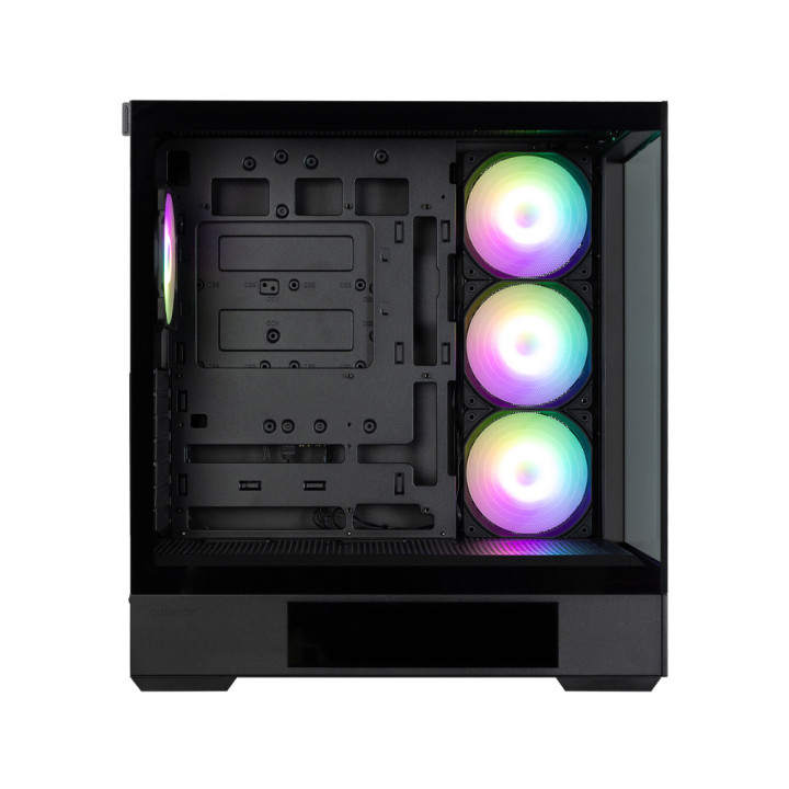 Кутия за компютър Zalman P40 DS, ATX Mid Tower, 9.1" LCD дисплей, 4x120mm ARGB вентилатори, Tempered Glass - P40 DS BLACK - 6