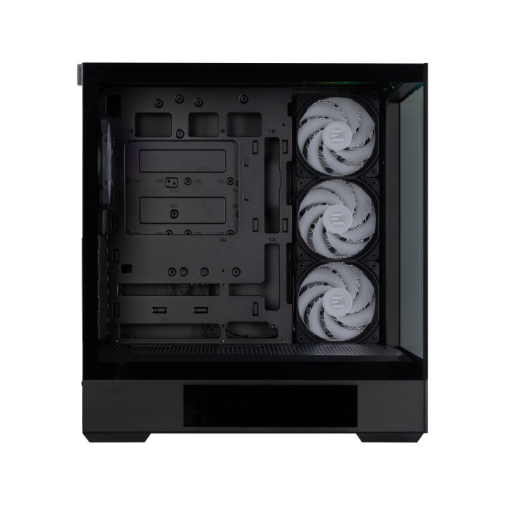 Кутия за компютър Zalman P40 DS, ATX Mid Tower, 9.1" LCD дисплей, 4x120mm ARGB вентилатори, Tempered Glass - P40 DS BLACK - 7