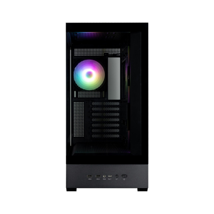 Кутия за компютър Zalman P40 DS, ATX Mid Tower, 9.1" LCD дисплей, 4x120mm ARGB вентилатори, Tempered Glass - P40 DS BLACK - 8