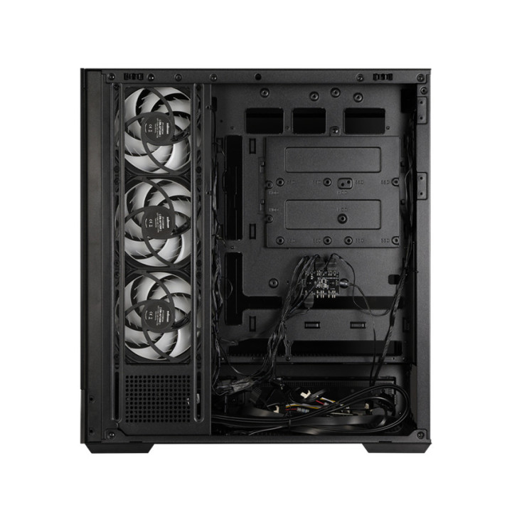 Кутия за компютър Zalman P40 DS, ATX Mid Tower, 9.1" LCD дисплей, 4x120mm ARGB вентилатори, Tempered Glass - P40 DS BLACK - 12
