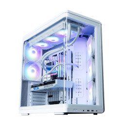 Кутия за компютър ZALMAN P60, ATX Mid-Tower, Tempered Glass, 5x120mm ARGB вентилатора, бяла - P60 WHITE - 1