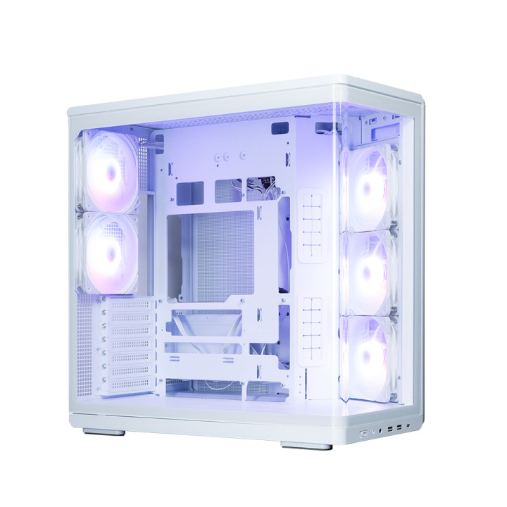 Кутия за компютър ZALMAN P60, ATX Mid-Tower, Tempered Glass, 5x120mm ARGB вентилатора, бяла - P60 WHITE - 3