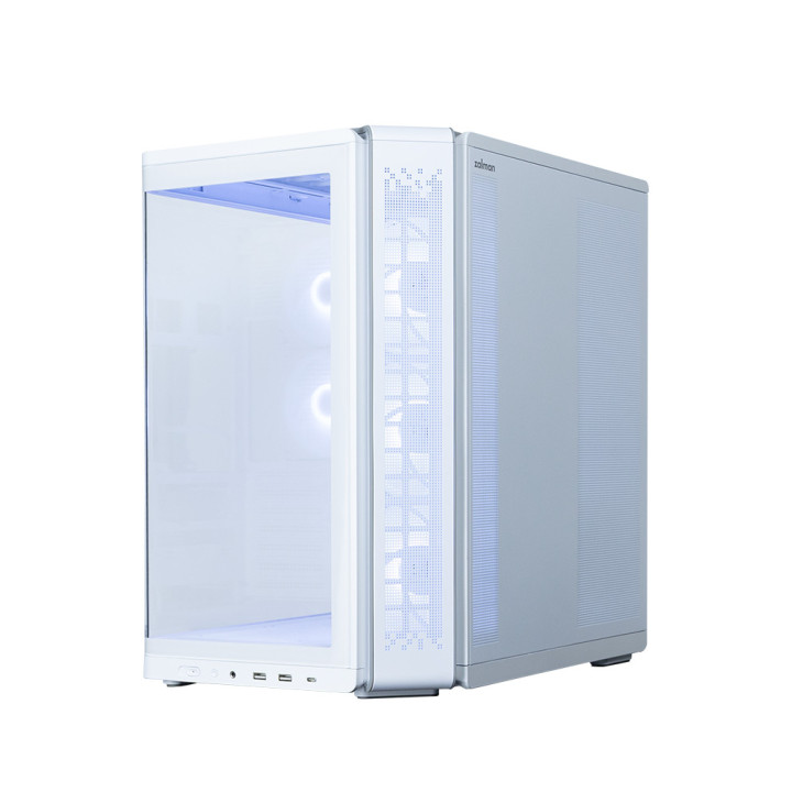 Кутия за компютър ZALMAN P60, ATX Mid-Tower, Tempered Glass, 5x120mm ARGB вентилатора, бяла - P60 WHITE - 5