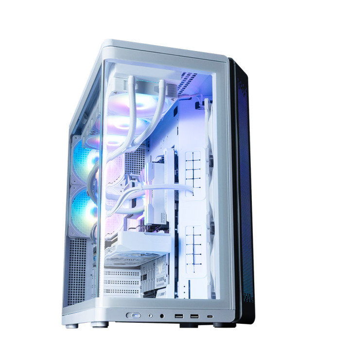 Кутия за компютър ZALMAN P60, ATX Mid-Tower, Tempered Glass, 5x120mm ARGB вентилатора, бяла - P60 WHITE - 7