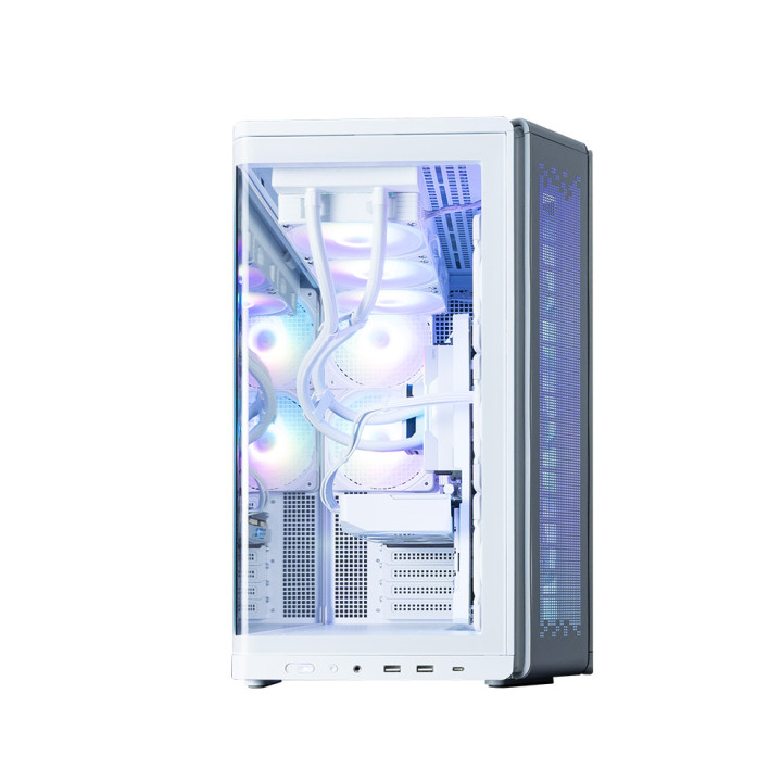 Кутия за компютър ZALMAN P60, ATX Mid-Tower, Tempered Glass, 5x120mm ARGB вентилатора, бяла - P60 WHITE - 8