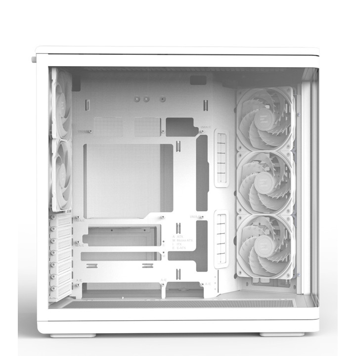 Кутия за компютър ZALMAN P60, ATX Mid-Tower, Tempered Glass, 5x120mm ARGB вентилатора, бяла - P60 WHITE - 10