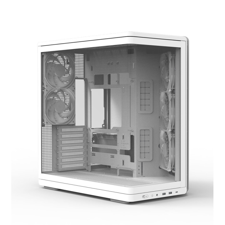Кутия за компютър ZALMAN P60, ATX Mid-Tower, Tempered Glass, 5x120mm ARGB вентилатора, бяла - P60 WHITE - 11