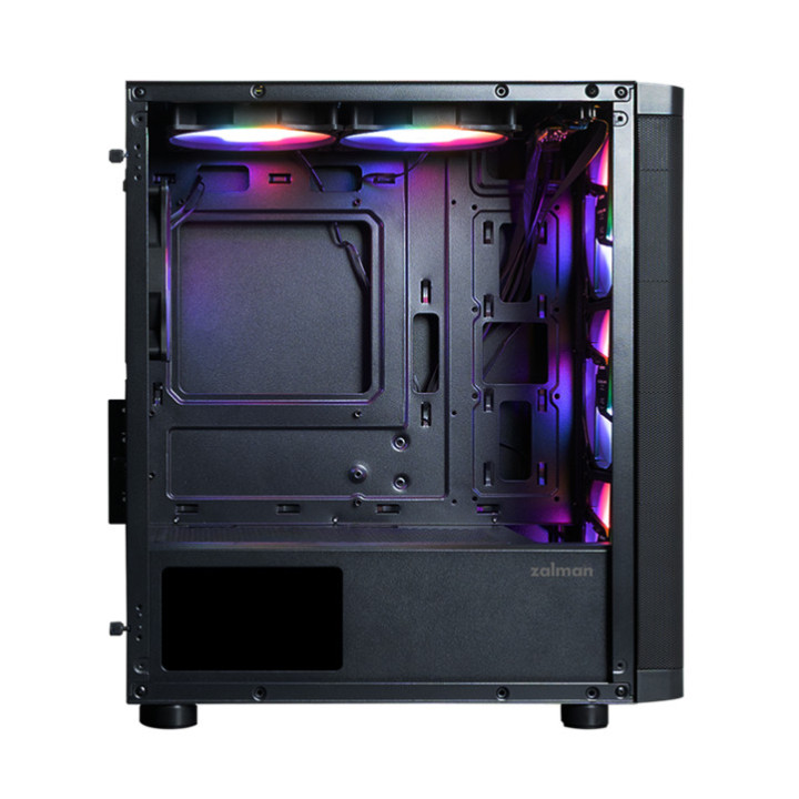 Кутия за компютър ZALMAN M4 SE, mATX Mini-Tower, Tempered Glass, 6x120mm RGB вентилатора - M4 SE BLACK - 6