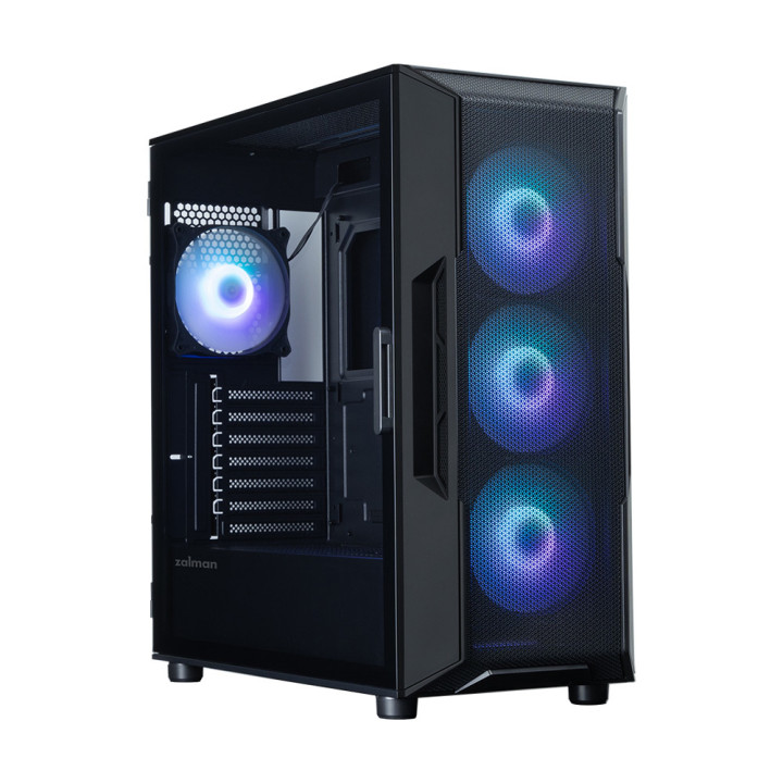 Кутия за компютър Zalman i3 NEO ARGB V2, ATX Mid-Tower, 4x120mm ARGB вентилатора, Tempered Glass - I3 NEO ARGB V2 BLACK - 2