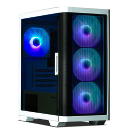 Кутия за компютър ZALMAN M4, mATX Mini-Tower, Tempered Glass, 4x120mm ARGB вентилатора, бяла - M4 WHITE - 1