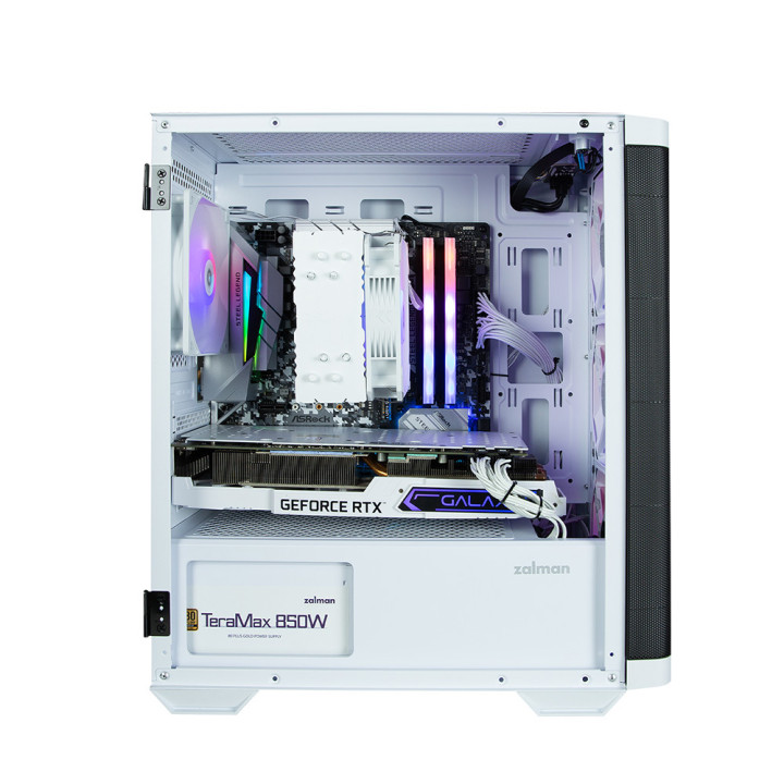 Кутия за компютър ZALMAN M4, mATX Mini-Tower, Tempered Glass, 4x120mm ARGB вентилатора, бяла - M4 WHITE - 7