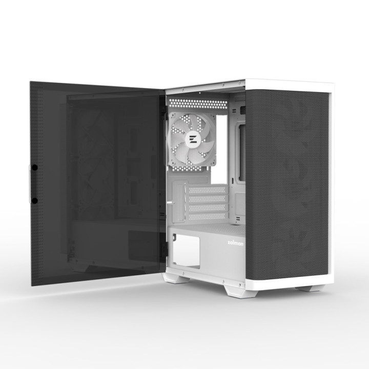 Кутия за компютър ZALMAN M4, mATX Mini-Tower, Tempered Glass, 4x120mm ARGB вентилатора, бяла - M4 WHITE - 8