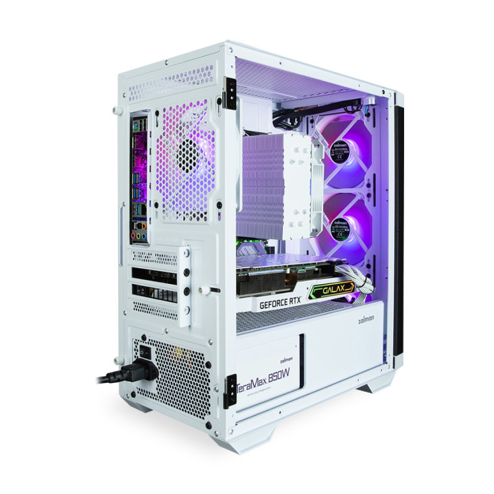 Кутия за компютър ZALMAN M4, mATX Mini-Tower, Tempered Glass, 4x120mm ARGB вентилатора, бяла - M4 WHITE - 11