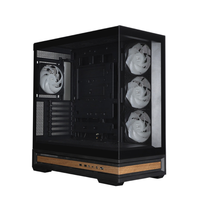 Кутия за компютър Zalman P40 NAMU, ATX Mid-Tower, 4x120mm ARGB вентилатора, Tempered Glass - P40 NAMU BLACK - 4
