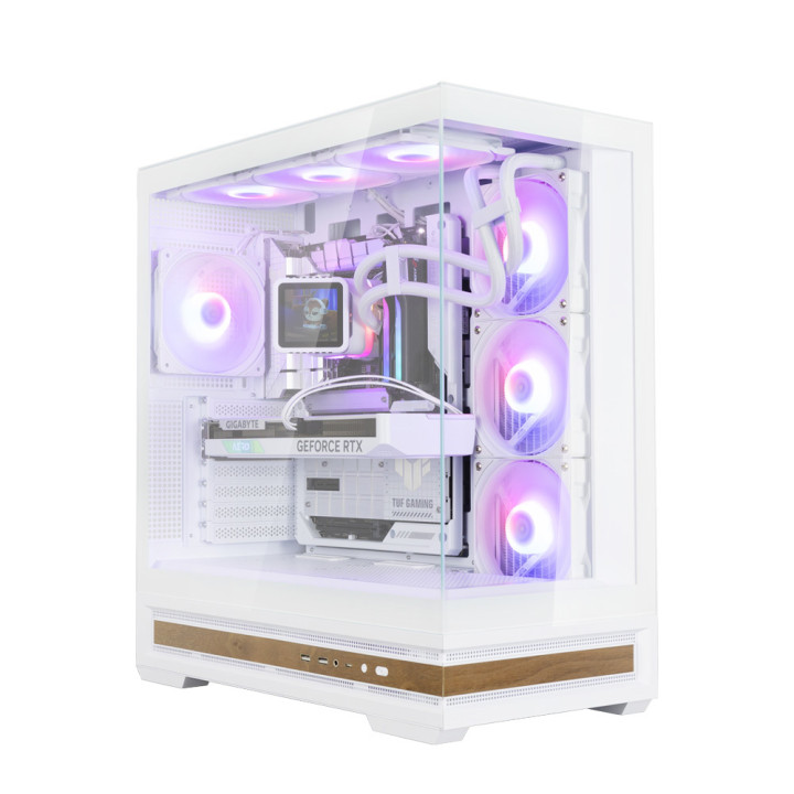 Кутия за компютър ZALMAN P40 NAMU, ATX Mid-Tower, 4x120mm ARGB вентилатора, Tempered Glass - P40 NAMU WHITE - 1