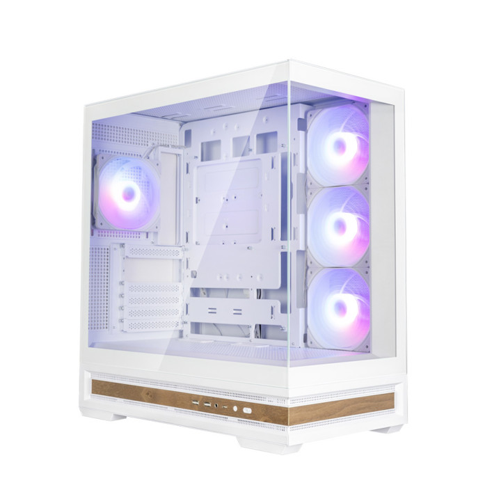 Кутия за компютър ZALMAN P40 NAMU, ATX Mid-Tower, 4x120mm ARGB вентилатора, Tempered Glass - P40 NAMU WHITE - 4