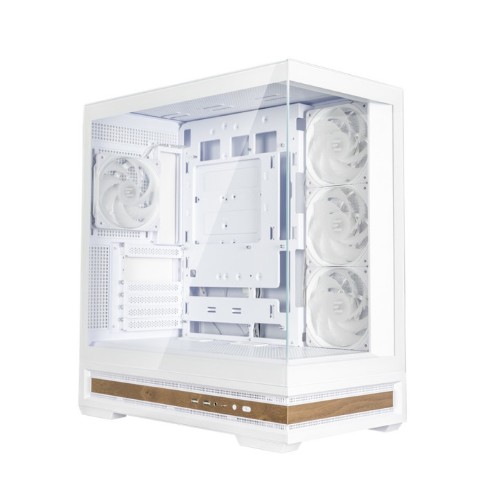 Кутия за компютър ZALMAN P40 NAMU, ATX Mid-Tower, 4x120mm ARGB вентилатора, Tempered Glass - P40 NAMU WHITE - 5