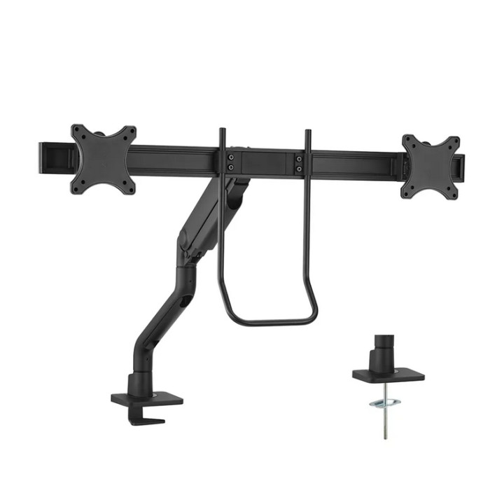 Стойка за монитор Neomounts DS75S-950BL2, двойна, 17"-32", VESA 100x100, газов амортисьор - 17