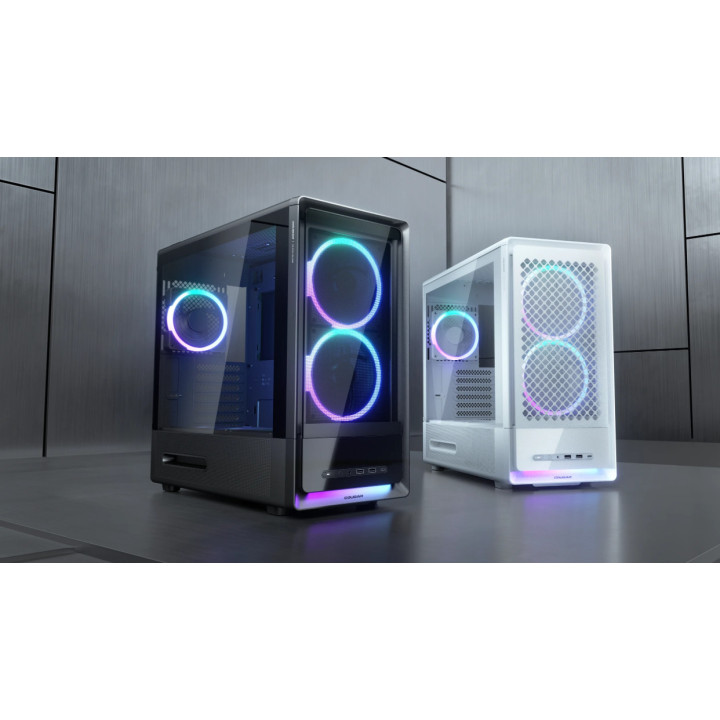 Кутия за компютър COUGAR GAMING DUOAIR RGB, Mid Tower, бяла - CGR-27A80W-RGB - 2