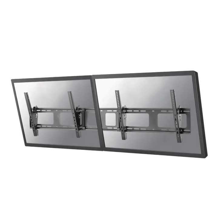 Стойка за monitors Neomounts NS-WMB200BLACK, 2 екрана 40-52", VESA 200x200-600x400, регулируема височина 48cm, черна - NS-WMB200