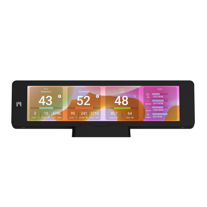 9.16" IPS LCD дисплей за системен мониторинг Zalman ZM-MF916, 1920x462 60Hz, USB 9-Pin - ZM-MF916 BLACK - 4