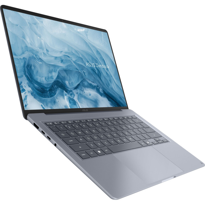 Лаптоп ASUS Zenbook 14 UX3480QA-U1102WNA, 14" WUXGA OLED, Snapdragon X X1 26-100, 16GB LPDDR5X, 256GB SSD, Windows 11 Home - 90N