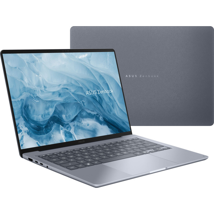 Лаптоп ASUS Zenbook 14 UX3480QA-U1102WNA, 14" WUXGA OLED, Snapdragon X X1 26-100, 16GB LPDDR5X, 256GB SSD, Windows 11 Home - 90N