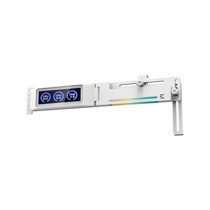 Стойка за видео карта с дисплей ZALMAN ZM-V3S DS, ARGB подсветка - ZM-V3S DS WHITE - 1