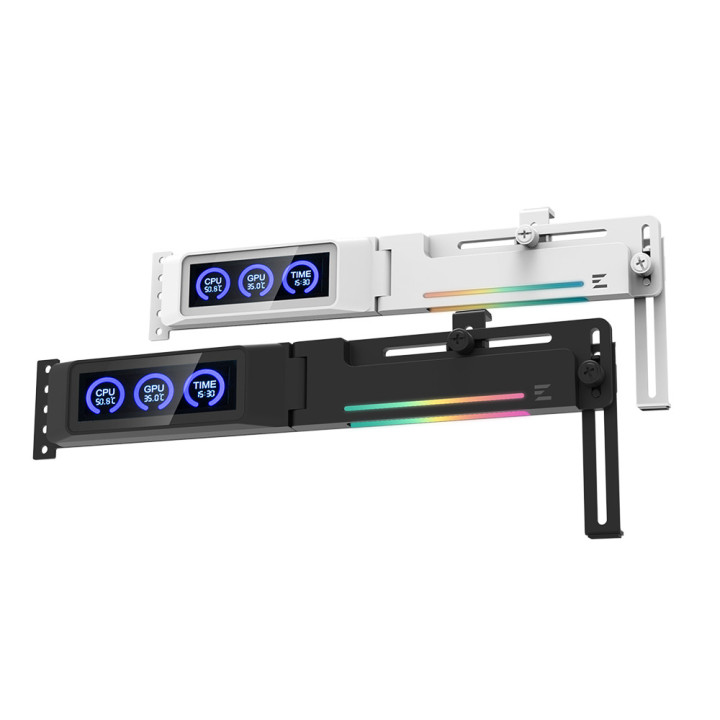 Стойка за видео карта с дисплей ZALMAN ZM-V3S DS, ARGB подсветка - ZM-V3S DS WHITE - 4