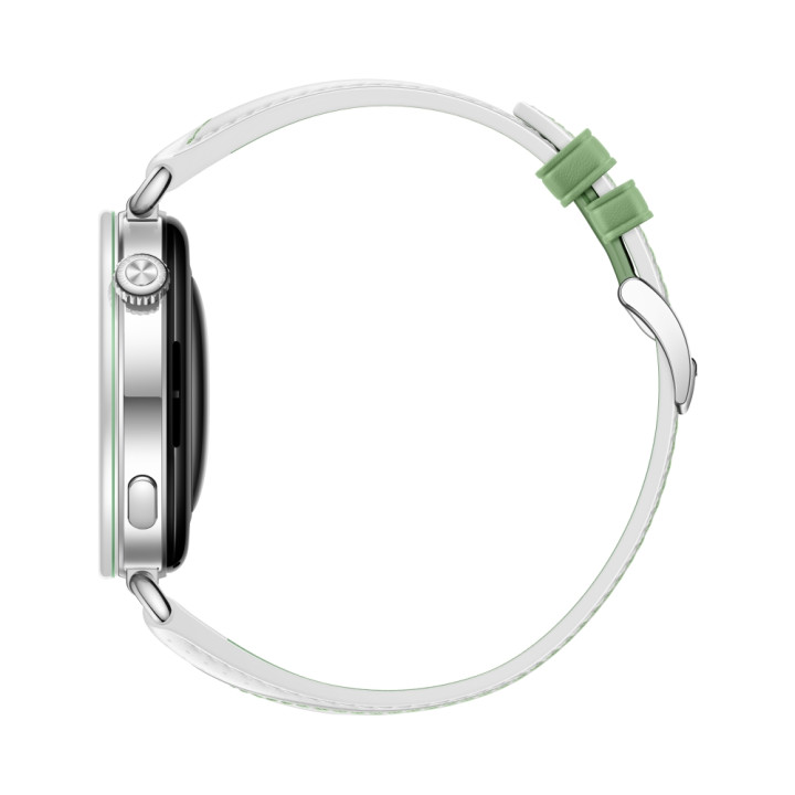Смарт часовник Huawei Watch GT 7, 1.32" AMOLED 466x466, HarmonyOS 6.1, Bluetooth 6.0, IP69, 540mAh, White/Green Composite Leathe