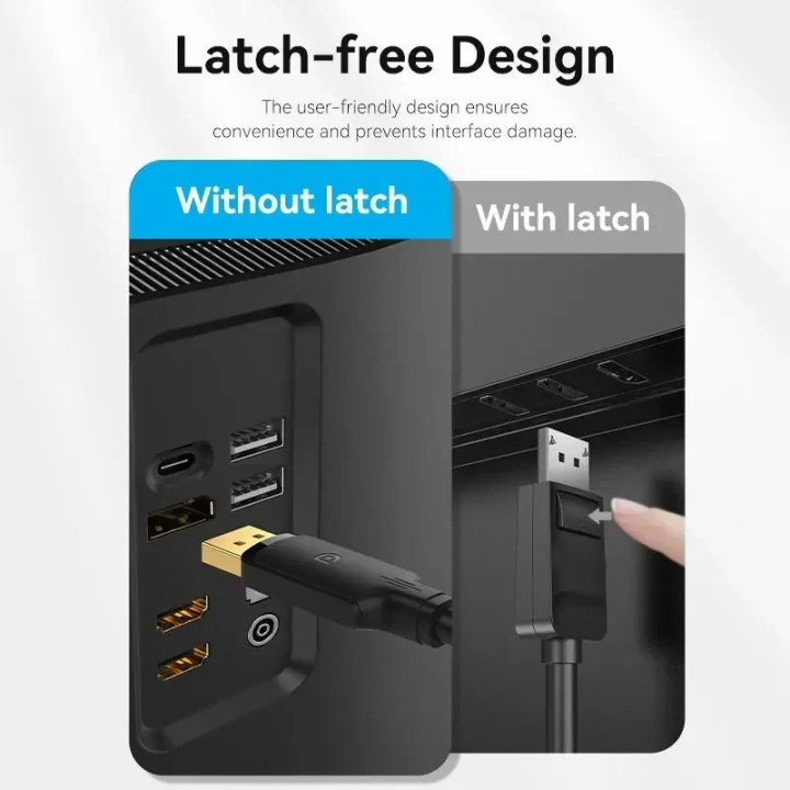 Кабел Vention DisplayPort (M) към DisplayPort (M), 1.5m, 4K@60Hz, позлатени конектори - HAKBG - 9