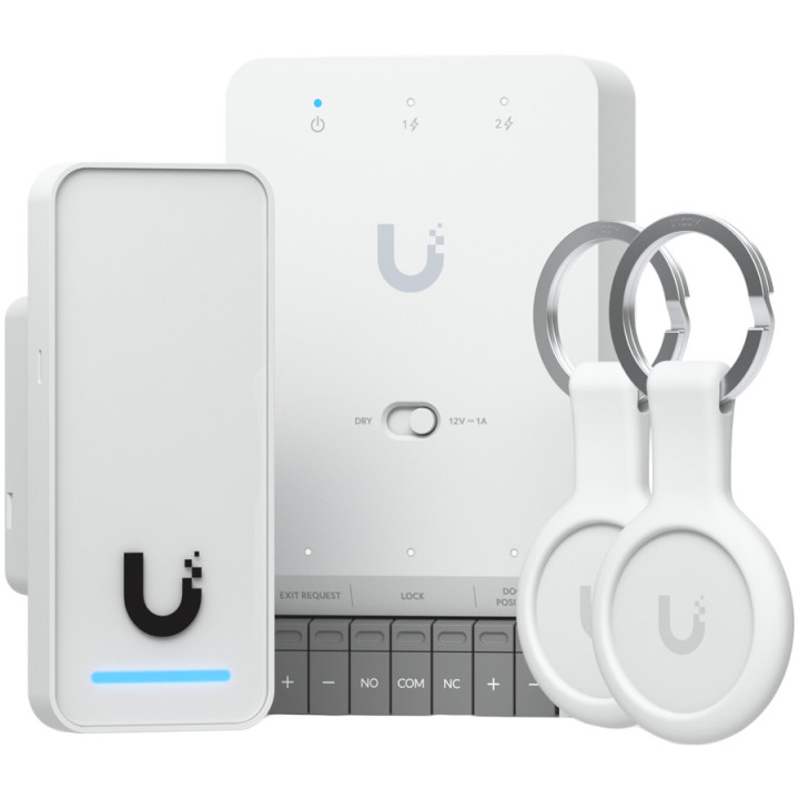 Комплект за контрол на достъп Ubiquiti UniFi Access G3 Starter Kit, Door Hub Mini, G3 Reader, 2x Pocket Keyfobs - UA-G3-SK - 1