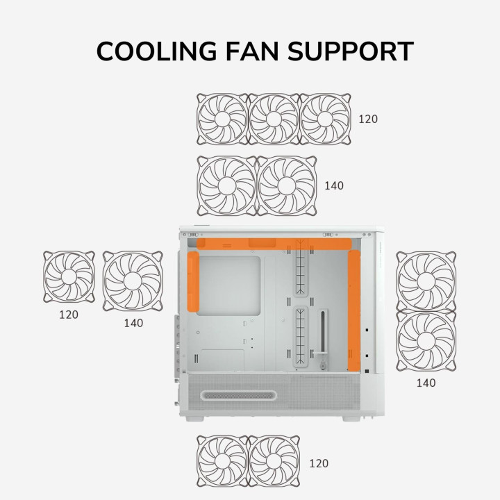 Кутия за компютър COUGAR GAMING DUOAIR RGB, Mid Tower, черна - CGR-27A80B-RGB - 6