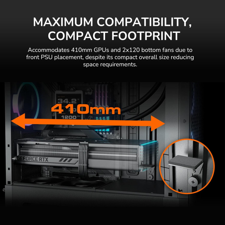 Кутия за компютър COUGAR GAMING DUOAIR RGB, Mid Tower, черна - CGR-27A80B-RGB - 8