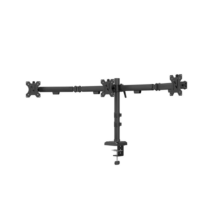Стойка за монитори Neomounts Nero DS60-600BL3, за 3 екрана 10-27", VESA 100x100, до 6kg на екран, с щипка/отвор - 2